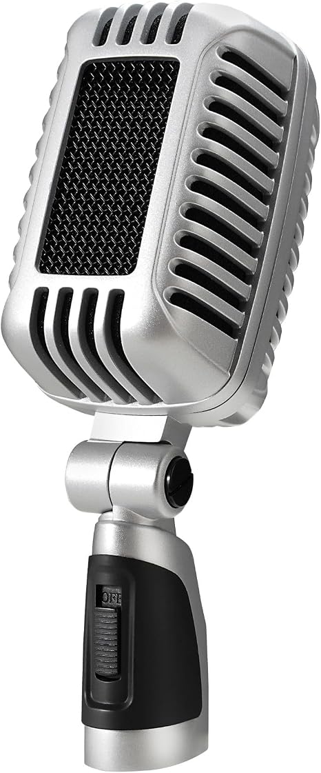 CAROL CLM-101 Retro Microphone, Wired Vocal Microphone for Singing, Black