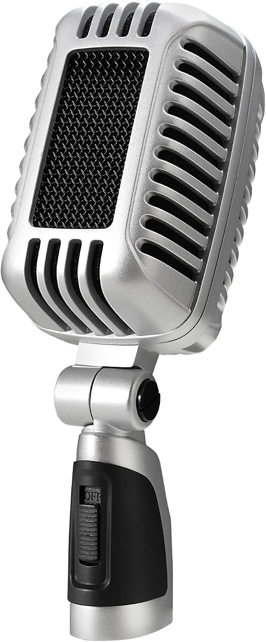 CAROL CLM-101 Retro Microphone, Wired Vocal Microphone for Singing, Black