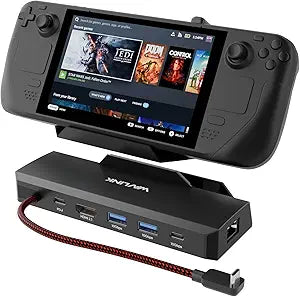 Steam Deck Dock, WAVLINK Gaming Dock, HDMI 2.1, Single 4K@144Hz, 100W PD in