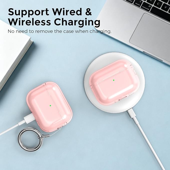 AhaStyle Clear Airpods Pro 3 Case Cover 2025 [Anti-Yellowing] Soft TPU Protective Skin for Apple AirPods Pro 3rd Generation Case with Cleaner Kit Support USB-C Charging Case and Wireless Charging