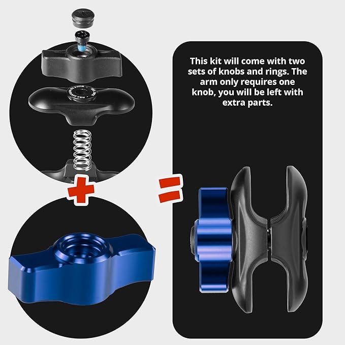 Tackform Link Vent Mount Magnetic Phone Holder - Compatible with MagSafe, 2021-2025 Ford F150 & Raptor, 2023-2025 Ford Super Duty | Billet Aluminum | Zero Slip | 2" Arm | Blue