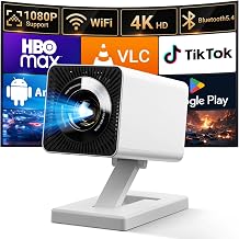 【Built-in APPS】Mini Projector With Wifi And Bluetooth, 1080P 4K Support Portable Projector, Movie Projector for Bedroom, Compatible with Smartphones/TV Stick/iPad/PS5/Laptop/HDMI/USB - Image 1