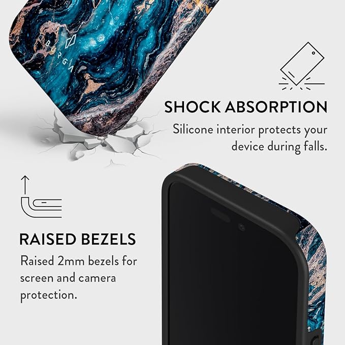BURGA Phone Case for iPhone 16 - Cute, Trendy, Aesthetic, Pattern Phone Cover, Hard Shell Protection - fits Apple iPhone 16 Case for Women and Men