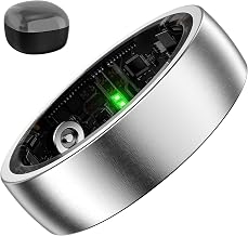 Smart Ring Women Men, Fitness Tracker, No Subscription, Sleep, Silver 8 - Image 1