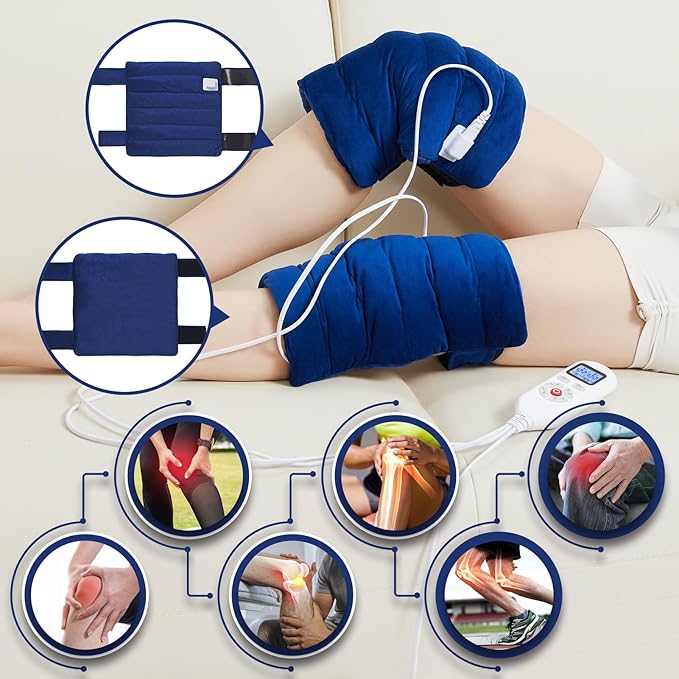 CAMECO Knee Heating Pad for Knee Pain Relief, 86℉ - 158℉ Temp & 30s Fast Heating Leg Heated Wrap Sleeve for Arthritis, Electric Knees Warmer for Women Men, Auto Shut Off, Super Soft