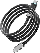CUKTECH 240W USB C to USB C Cable with OLED Display(1 Pack, 6.6ft), 6A PD 3.1 Fast Charging USB-C Cord, Durable Braided Type C Charger for MacBook Pro/Air/Neo, iPhone 17/16/15 Pro Max, Samsung, Pixel - Image 1