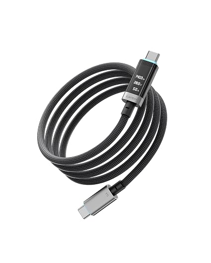 CUKTECH 240W USB-C to USB-C Cable, OLED Display, 6.6ft Fast Charging
