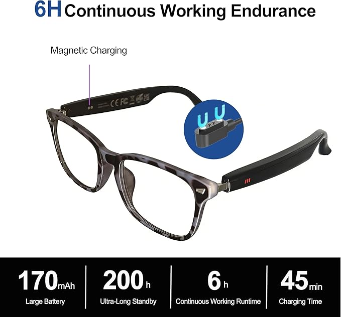 AI Smart Wireless Bluetooth Translation Glasses for Men/Women with Speakers/Bluetooth&140+ Languages Translation Sports/Travel/Drive/Busniess (C3+AI+Color Change Lenses+Daimao)