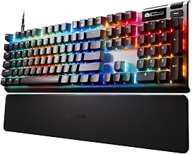 SteelSeries Apex Pro Gen 3 OmniPoint 3.0 HyperMagnetic Switches — Adjustable Actuation — Rapid Trigger — Game-Ready Presets — Protection Mode — Rapid Tap/SOCD — OLED — RGB — PBT Keycaps — USB-C - Image 1