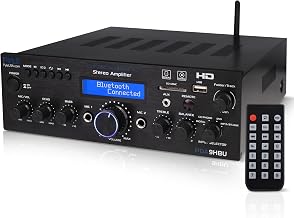 Pyle Wireless Bluetooth Home Stereo Amplifier - Multi-Channel 200 Watt Power Amplifier Home Audio Receiver System w/HDMI, Optical/Phono/Coaxial, FM Radio, USB/SD, AUX, RCA, Mic in - Remote - PDA9HBU - Image 1