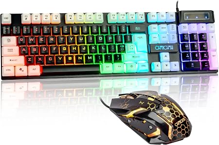 Light Up Keyboard Mouse Combo for PS4 PS5 Xbox One Computer PC Gamer Office