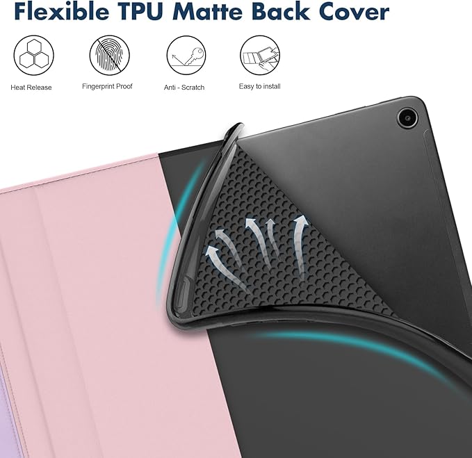 Dteck for Amazon Fire Max 11 Tablet Case 11" (13th Generation) 2023, PU Leather Shell TPU Back Cover Fold Stand Case with Auto Sleep Wake, Adjustable Viewing Angles, Cute Folio Case, Fairy Butterfly