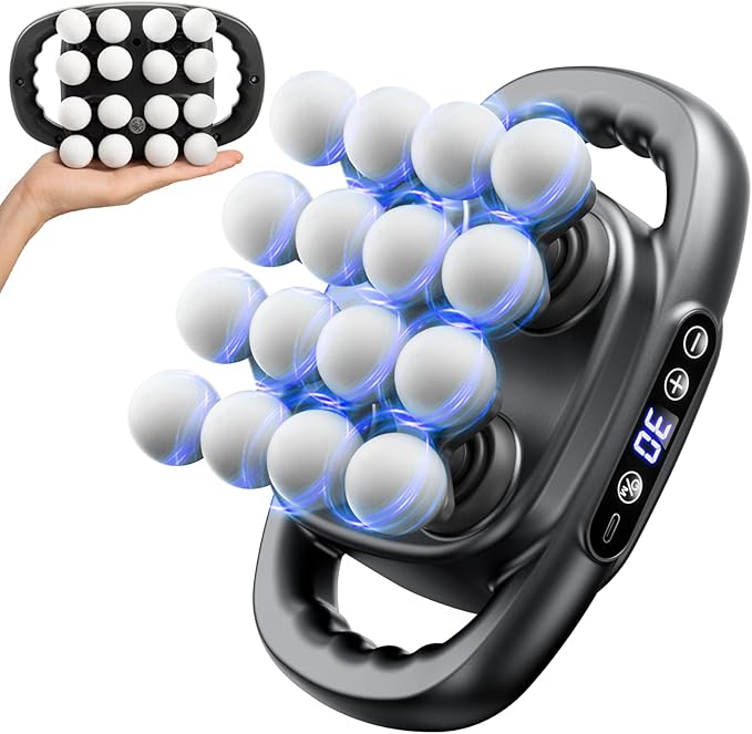 Upgraded 16-Head Mini Massage Gun, Electric Deep Tissue Massage, 3 Modes, 30 Levels Of Speed, Used To Relieve Pain In Neck, Back, And Leg Muscles, Lightweight And Portable, Suitable For Small Figures