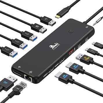 13-in-1 Docking Station Dual Monitor 4K LIONWEI USB C Hub for Laptop Mac - Image 2
