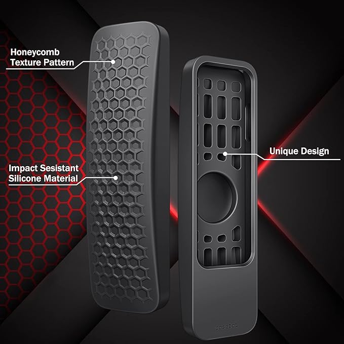 Fintie Bundle: Case for Apple TV 4K / HD Siri Remote Controller (2nd Gen / 3rd Gen) 2021 2022 and Apple AirTag - Lightweight Anti Slip Shockproof Silicone Cover + Remote Holder Bracket Shelf