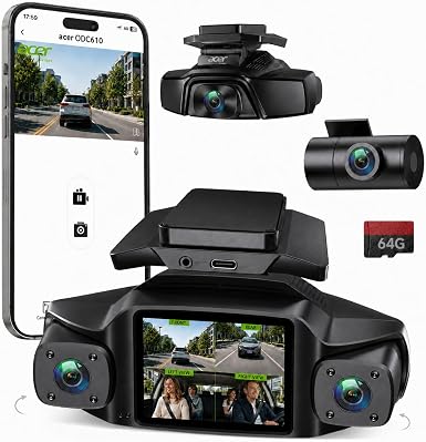 Acer Gadget 4 Channel Dash Cam 2.5K Front + 1080P Left, Right & Rear Camera