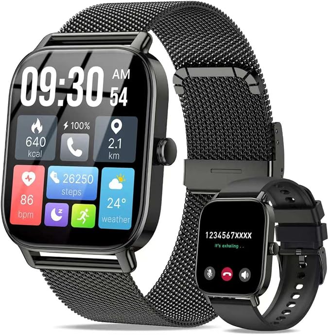 Smart Watch for Men Women Fitness: Make Answer Call Smart Watches for Men Waterproof Running Step Tracker Smartwatch Android Phone iPhone Samsung Compatible Digital Watches Sleep Heart Rate Monitor