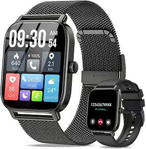 Smart Watch for Men Women Fitness: Make Answer Call Smart Watches for Men Waterproof Running Step Tracker Smartwatch Android Phone iPhone Samsung Compatible Digital Watches Sleep Heart Rate Monitor
