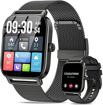 Smart Watch for Men Women Fitness: Make Answer Call Smart Watches for Men Waterproof Running Step Tracker Smartwatch Android Phone iPhone Samsung Compatible Digital Watches Sleep Heart Rate Monitor