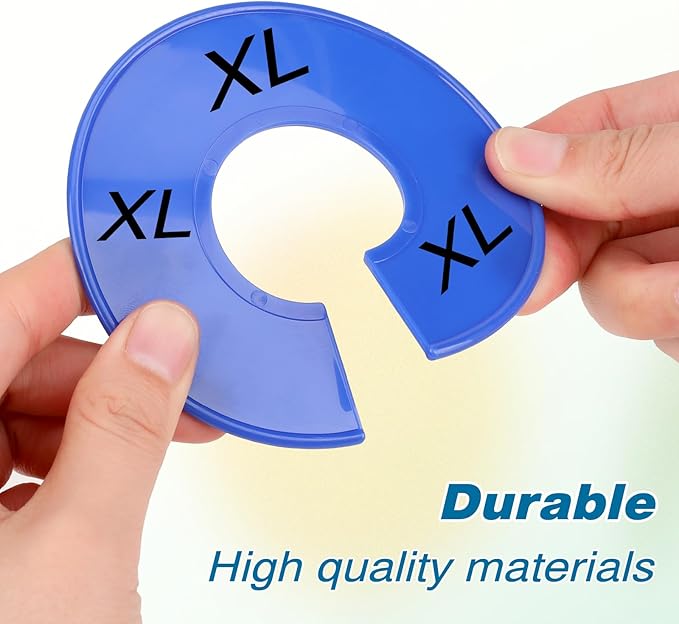 Mozeat Lens 10 PCS Closet Dividers for Hanging Clothes, Color Plastic Hanger Tags Clothing Rack Dividers Round Closet Labels Reusable Wardrobe Hanger Separator （10 Colors）