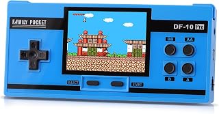 Handheld Game for Kids, 10 Preloaded Classic Retro Games, 3.0'' IPS Screen Portable Gaming Device, Rechargeable Video Game Player, Mini Arcade Travel Electronic Toy Gifts for Boys and Girls (Blue)