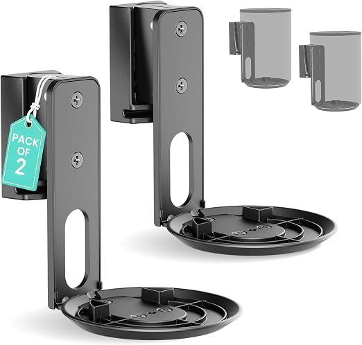 ynVISION.DESIGN Speaker Wall Mount for Sonos ERA 100/100 SL, Black, 2-Pack