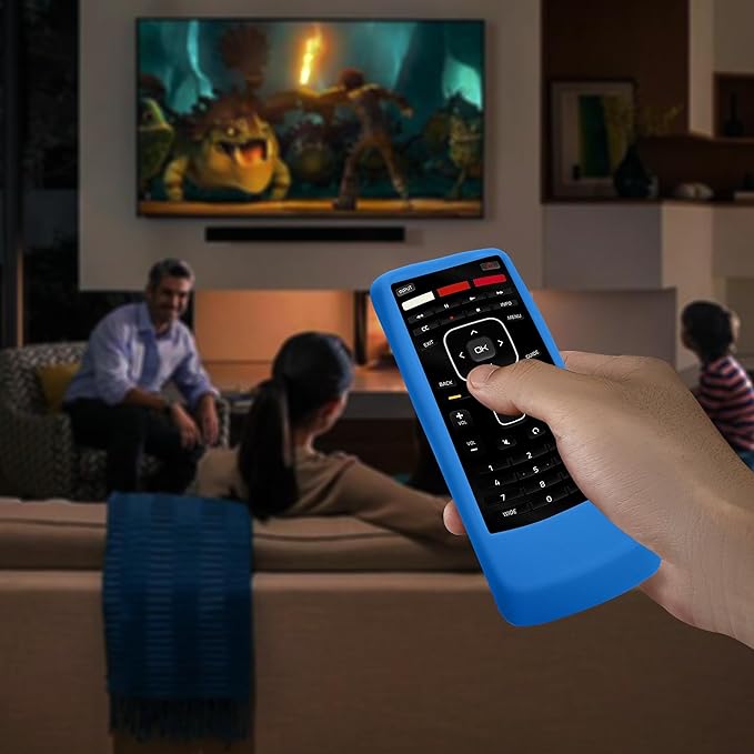 kwmobile Case Compatible with VIZIO XRT112 Remote Case - Soft Silicone Cover for Remote Control - Dark Blue