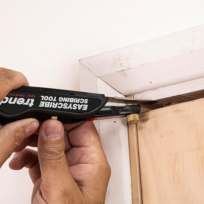 Trend EasyScribe Scribing Tool, Accurate Scribing Solution for Carpenters, Joiners, Tilers, Kitchen & Shop Fitters, E/SCRIBE, Black