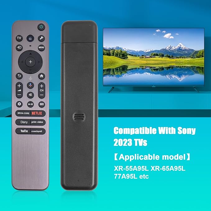 RMF-TX910U Voice Remote Replacement for Most Sony 2023 2024 Bravia TVs, Includes Voice, Backlight, Beep Locator Function and Metal Case, Compatible with Sony a80l a95l XR-55A95L, XR-65A95L, 77A95L