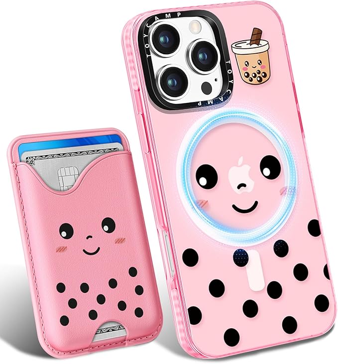 Toycamp for iPhone 16 Pro Max Case - Compatible with Magsafe Credit Card Holder Wallet Magnetic Cute Women Teen Girls Kawaii Girly Unique Fun Design Phone Cover for Apple 16 Promax 6.7"