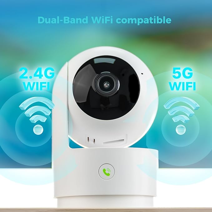 Vicohome 2K Indoor Camera, 5GHz Wi-Fi, Plug-in, AI Tracking, Home Security, Pet/Baby Monitor, 360° View Pan/Tilt, Two Way Audio, Night Vision, Easy to Setup, Audible Alarm, 180 Days Exchange Policy