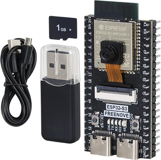 Freenove ESP32 ESP32-S3 Camera Board Kit (8 MB Flash) with 1GB Card
