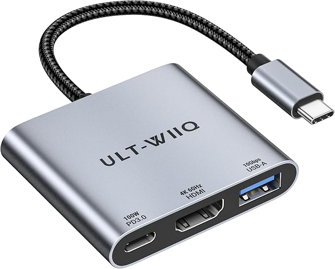 USB C Hub Multiport Adapter 4K@60Hz HDMI PD 100W 10Gbps for MacBook iPhone