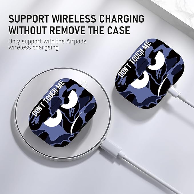 Compatible with Airpods Pro 3 Case(2025),Don't Touch Me for Airpods Pro 3rd Generation Cases Cover with Lanyard Soft Silicone Cute Shockproof Cover for Women Men