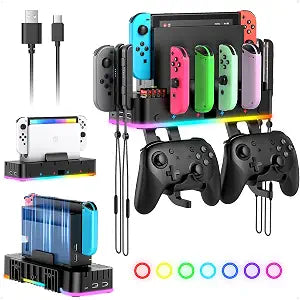 FASTSNAIL RGB Switch Wall Mount for Joy-Con/Nintendo Switch 1/ OLED Console