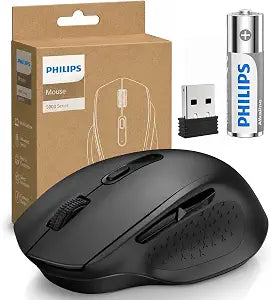 PHILIPS Wireless Mouse for Laptop, Silent Click, 4000 DPI High Precision - Image 1