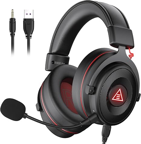 EKSA E900 Pro USB Gaming Headset for PC, 7.1 Surround Sound, 50MM Driver