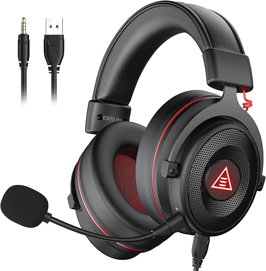 EKSA E900 Pro USB Gaming Headset for PC, 7.1 Surround Sound, 50MM Driver