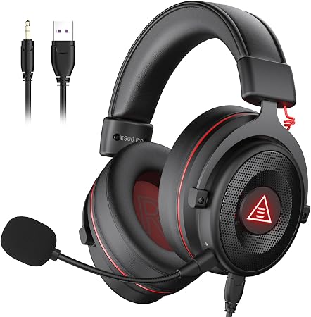 EKSA E900 Pro USB Gaming Headset for PC, 7.1 Surround Sound, 50MM Driver