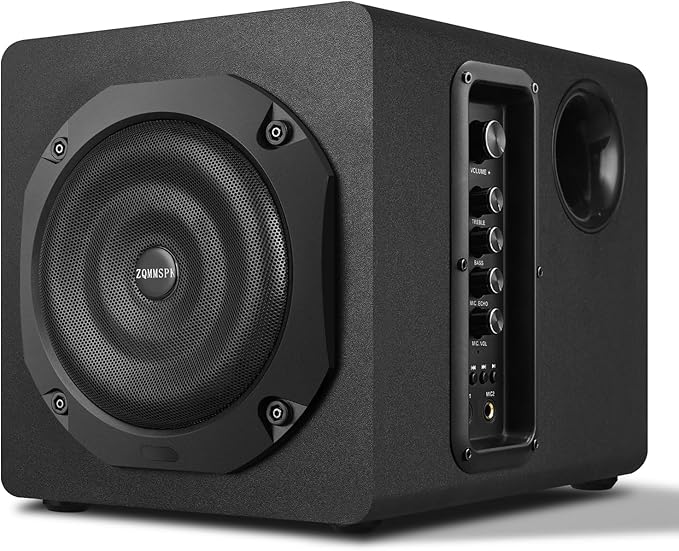 Computer Speakers with Subwoofer, 2.1 Gaming Speaker System for Desktop PC, 8" Deep Bass, Bluetooth 5.3, AUX/RCA/Optical/Coaxial, Surround Sound for PC/Monitor/TV - Black