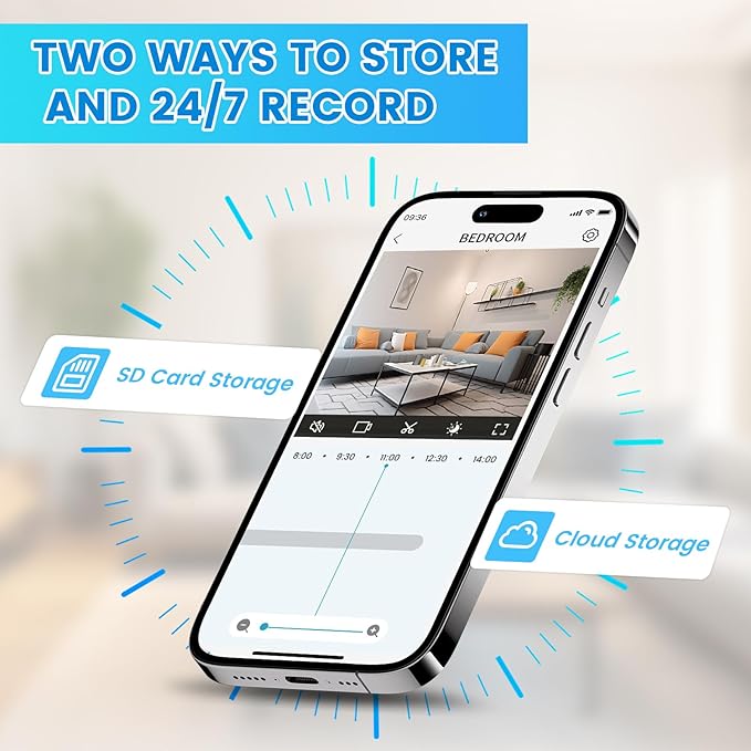 Light Bulb Security Camera, 2K/3MP Outdoor Camera Wireless 2.4G Hz WiFi E27 Camera for Home Security, 24/7 Recording, Motion Detection and Alarm