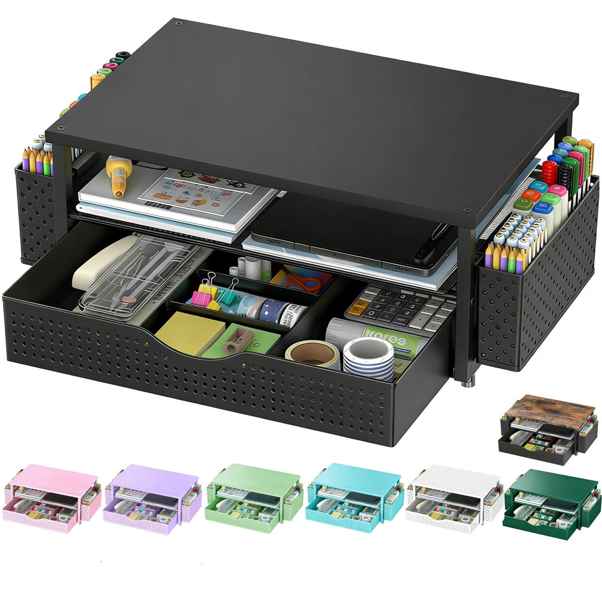 Spacrea Desk Organizer and Accessories, Computer Mon | Computer Access - Image 1