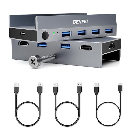 BENFEI USB 3.0 HDMI KVM Switch(8K@60Hz) with 4 USB 3.0 Ports for 2 Computers Sharging Monitor Keyboard Mouse - Image 6