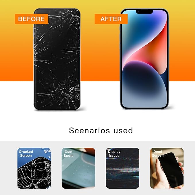 for iPhone 13 Pro Max Screen Replacement Kit Full Assembly 6.7 inch,3D Touch LCD Display for A2643、A2484、A2641、A2644、A2645 Digitizer Screen and Repair Tools Kit