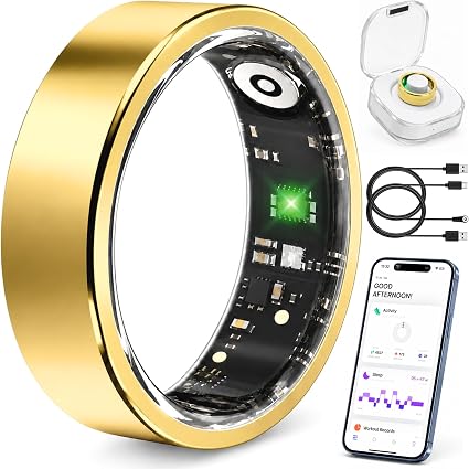 Smart Ring Fitness Tracker for Men & Women with Sleep, Heart Rate & SpO2