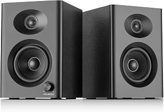 Powered Computer Speakers for Desktop PC and Music, Black Pair - Image 1