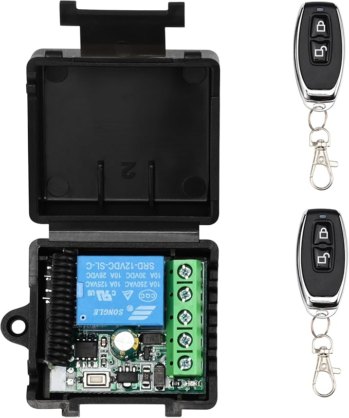 Door Access Control System Kit Set with 280kg/600lbs Electric Magnetic Lock, RFID Keypad, Two Remotes,DC12V/5A Power Supply,Stainless Steel Push to Exit Button， 5pcs RFID EM ID Card (C60-Kits)