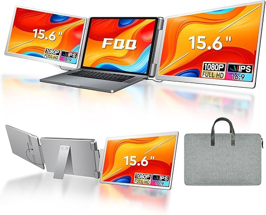Laptop Screen Extender 15.6" Triple Screen Laptop Monitor Extender