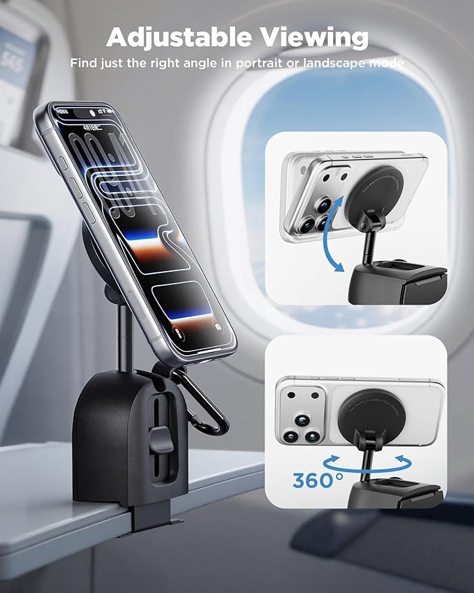Magnetic Travel Phone Holder Hands Free Desk Stand for iPhone and Android