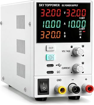 DC Power Supply 32V 10A Variable,Programmable,USB-C PC Control